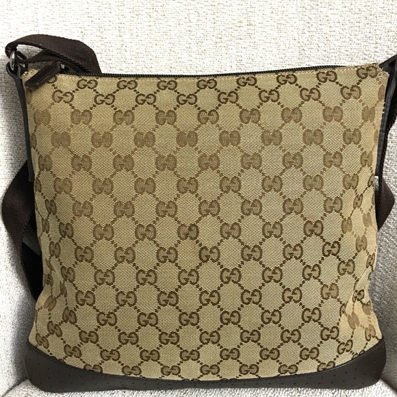 Authentic GUCCI unisex crossbody bag brown monogram canvas - Picture 10 of 15